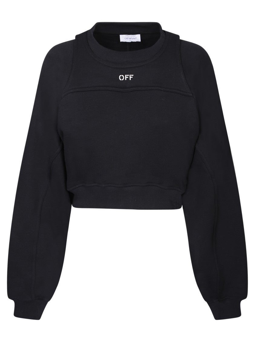 Off-White Black Cozy Cotton Sweatshirt