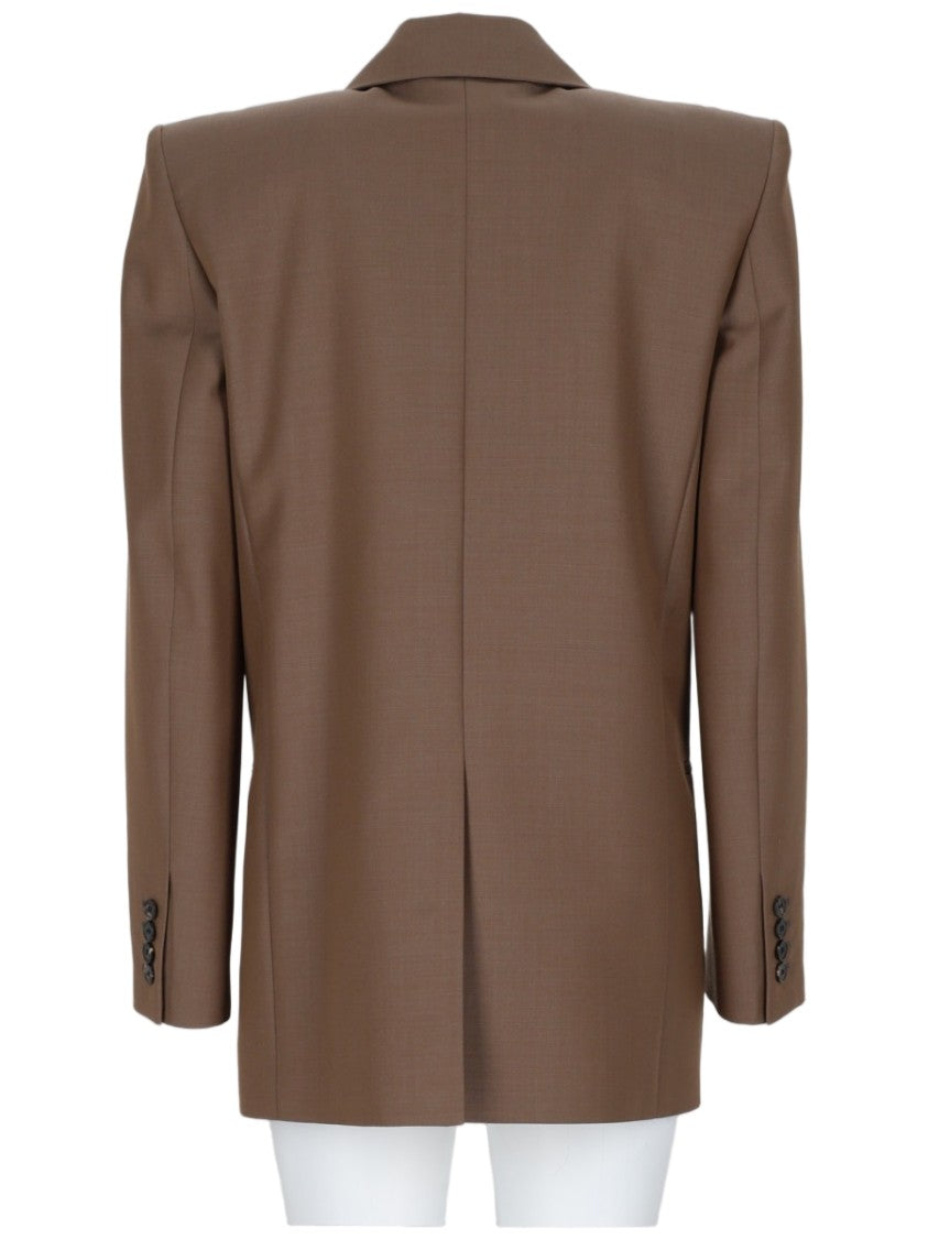 Saint Laurent Double-Breasted Mohair And Wool Blazer