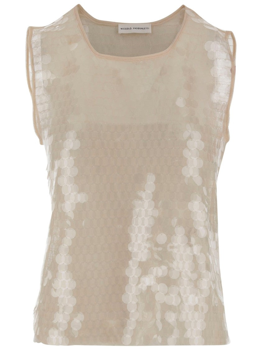 Niccolò Pasqualetti Nylon Top With Sequin Pattern