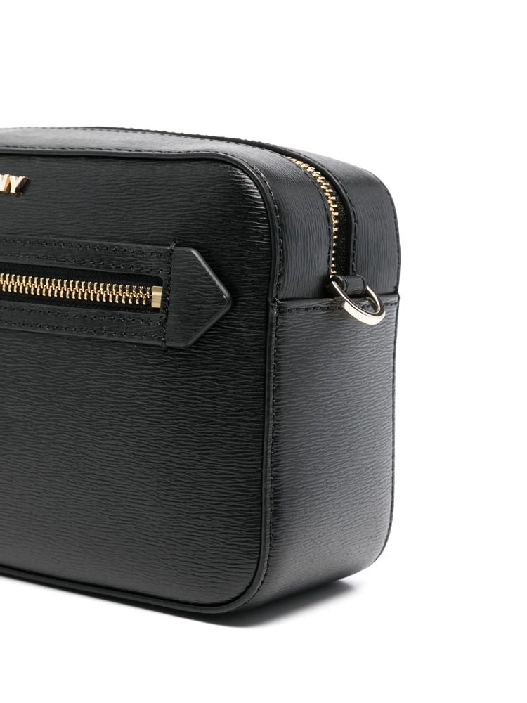 Dkny Multicolour Textured Leather Shoulder Bag With Embossed Branding
