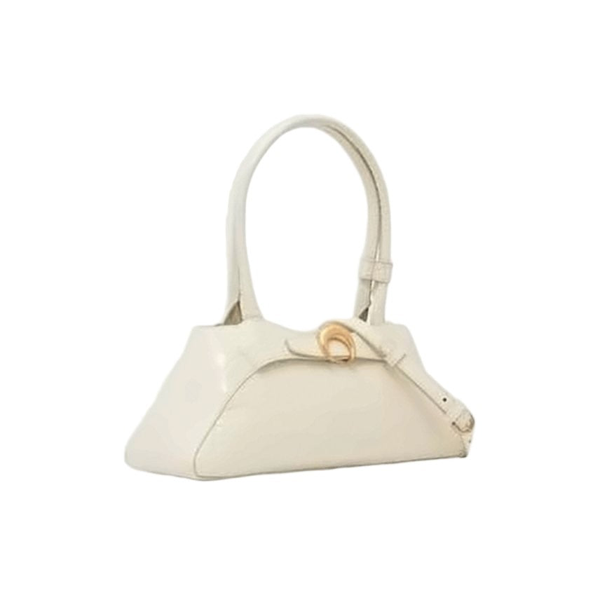 Marine Serre Crocodile-Embossed Shoulder Bag With Gold Clasp