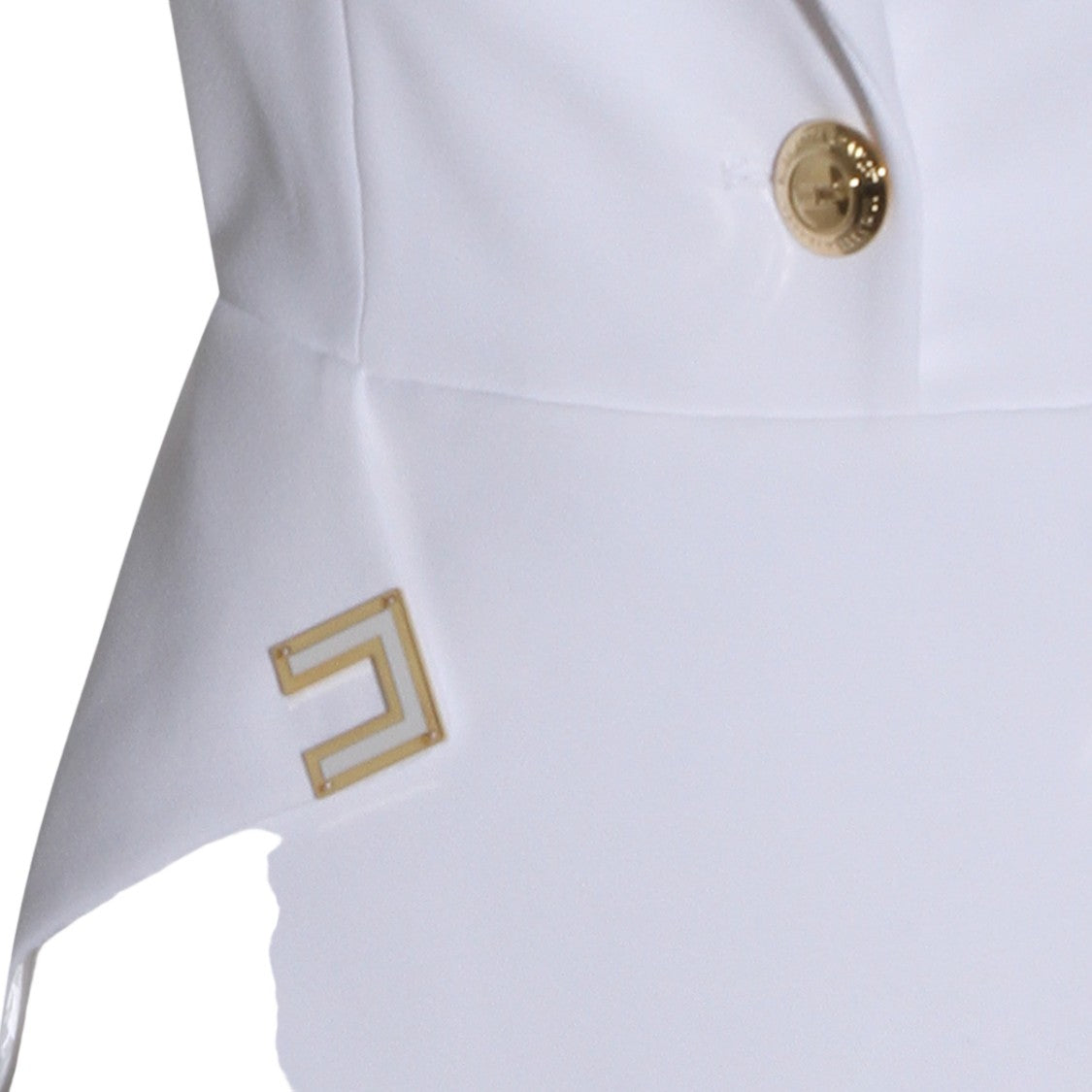 Elisabetta Franchi Ivory Dress With Timeless Silhouette