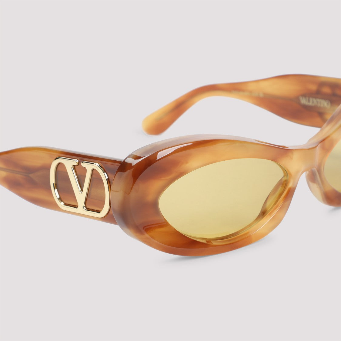 Valentino Garavani Brown Acetate Sunglasses