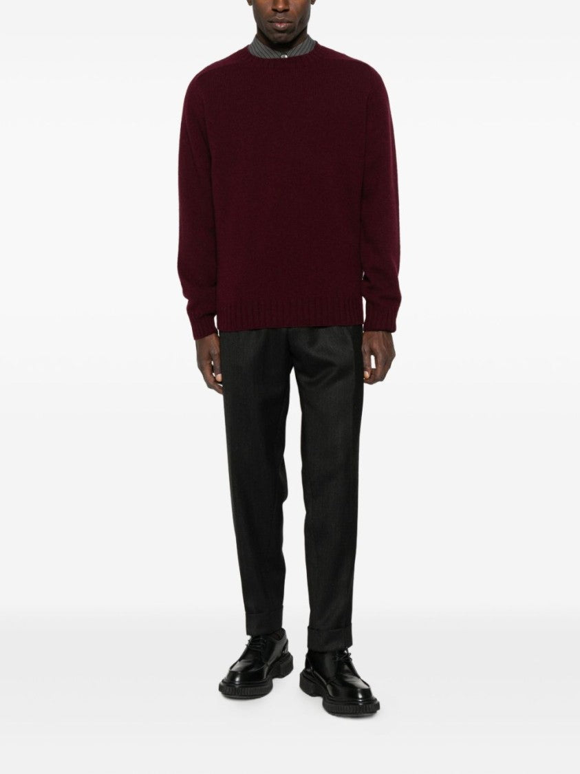 Sebago Deep Red Crew Neck Sweater