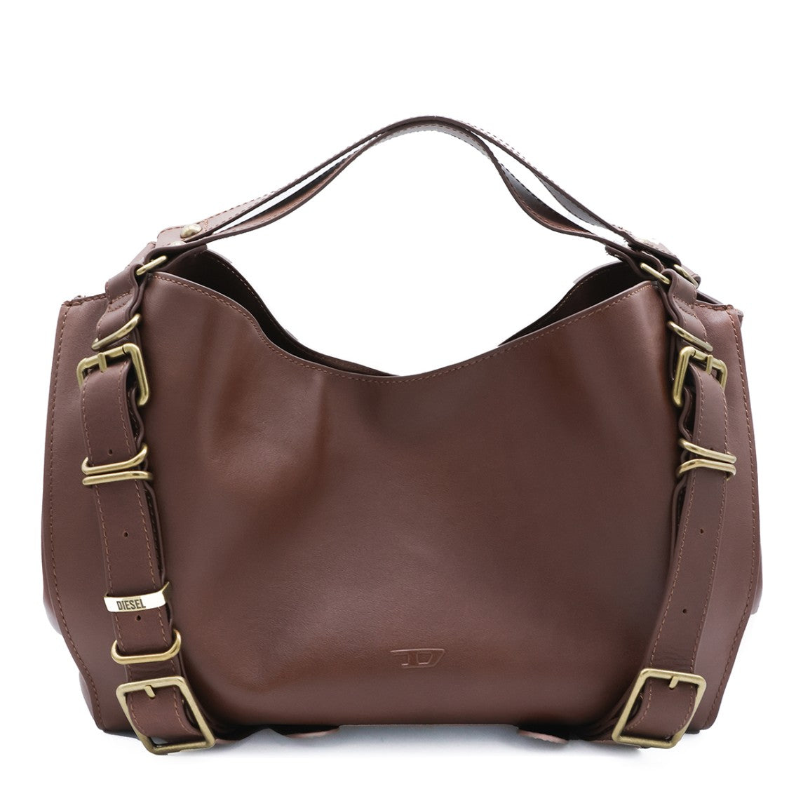 Diesel Soft-Structured Handbag With Antique Gold-Tone Hardware