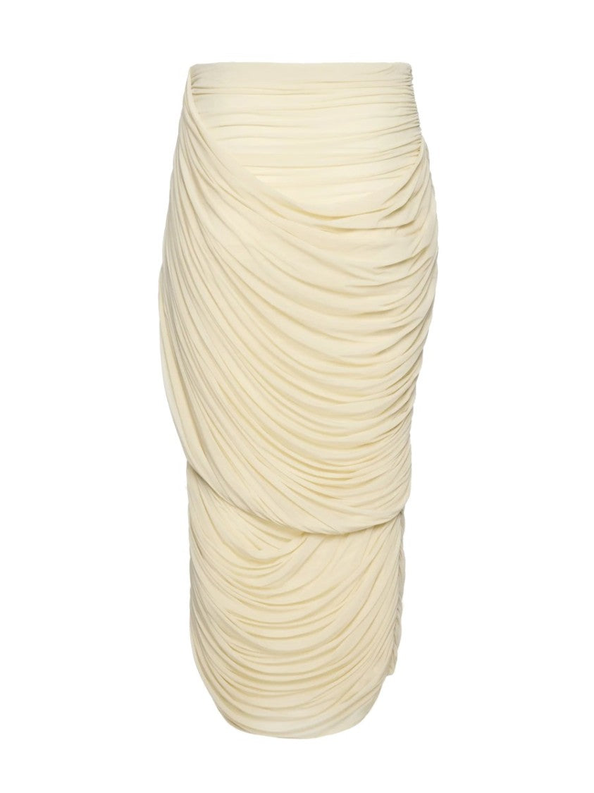 Magda Butrym Draped Midi Skirt With Silhouette
