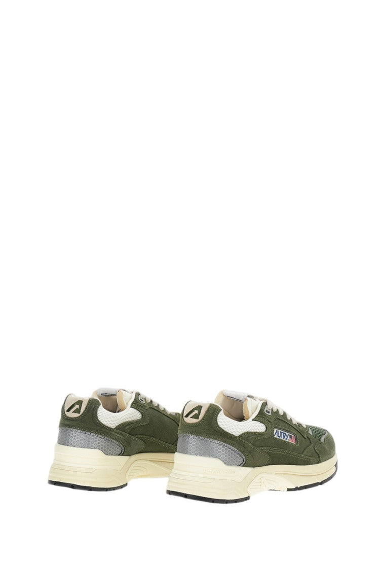 Autry Green Hyperway Mesh Suede Low-Top Sneakers