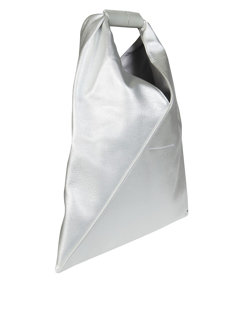 Mm6 By Maison Margiela Metallic Finish Small Japanese Triangular Handbag