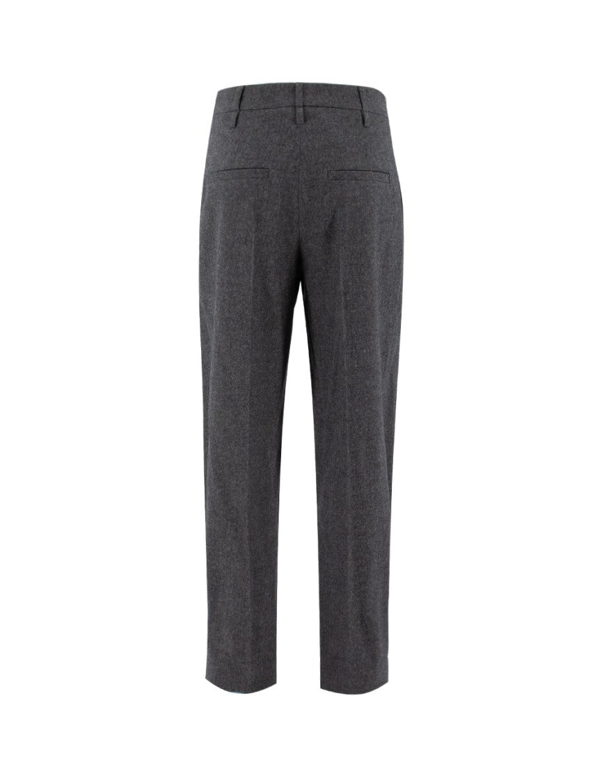 Brunello Cucinelli Grey Slouchy Trousers