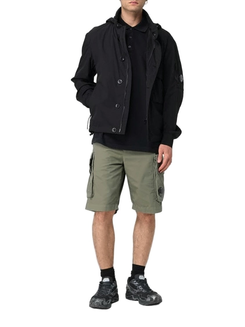 C.P. Company Minimalist Black Jacket With High Collar