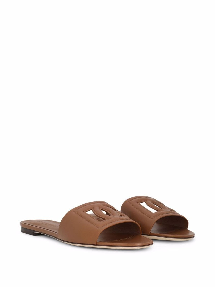 Dolce & Gabbana Brown Sandals With Cut-Out Design