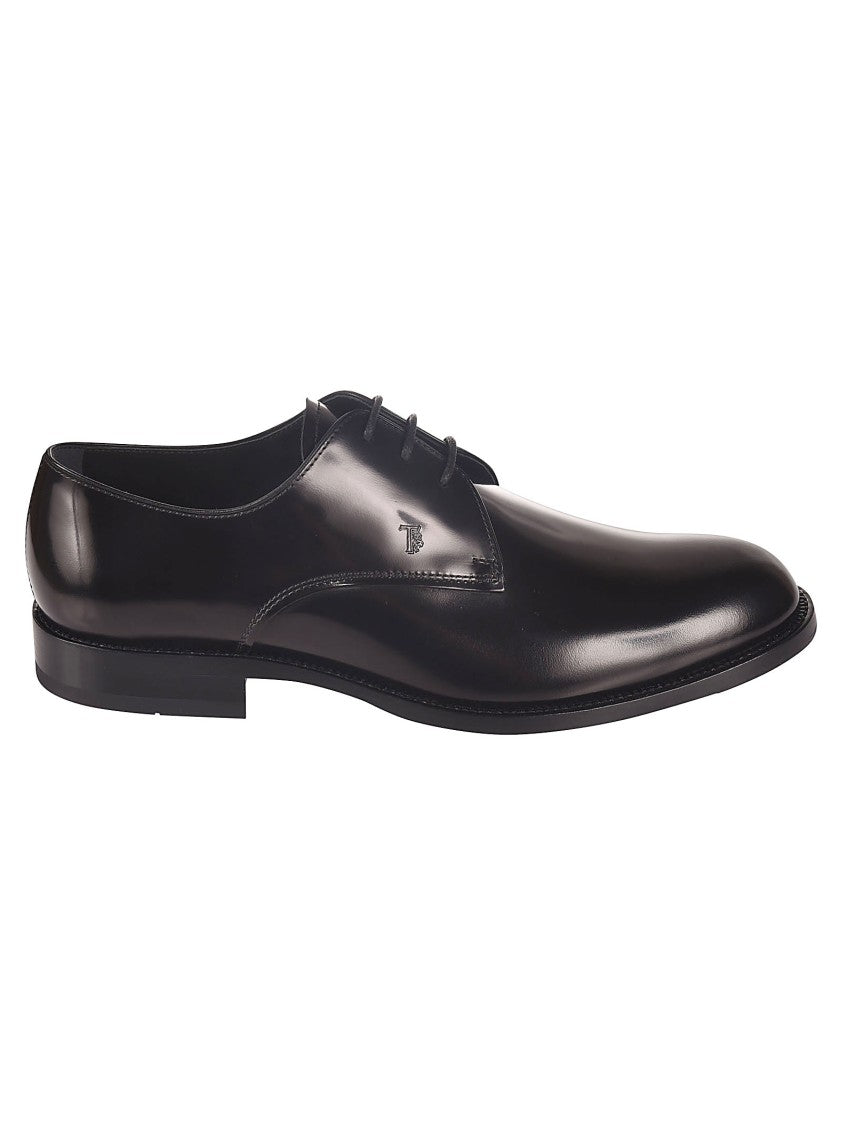 Tod's Polished Leather Lace-Up Francesina Shoes