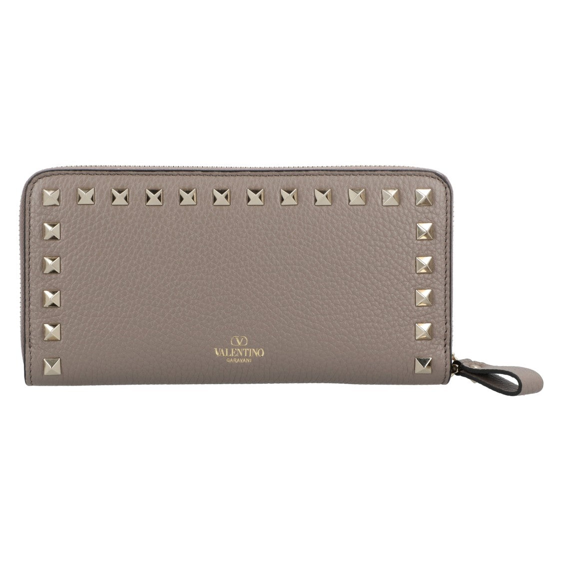 Valentino Rockstud Grey Leather Wallet