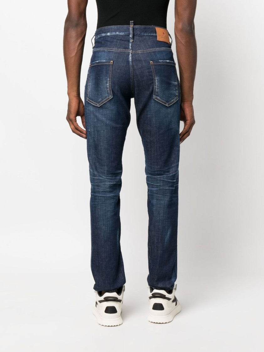 Dsquared2 Navy Blue Slim-Fit Jeans
