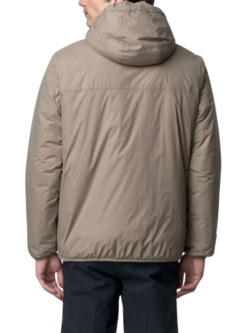 K-Way Le Vrai 4.0 Claude Orsetto Taupe Hooded Jacket