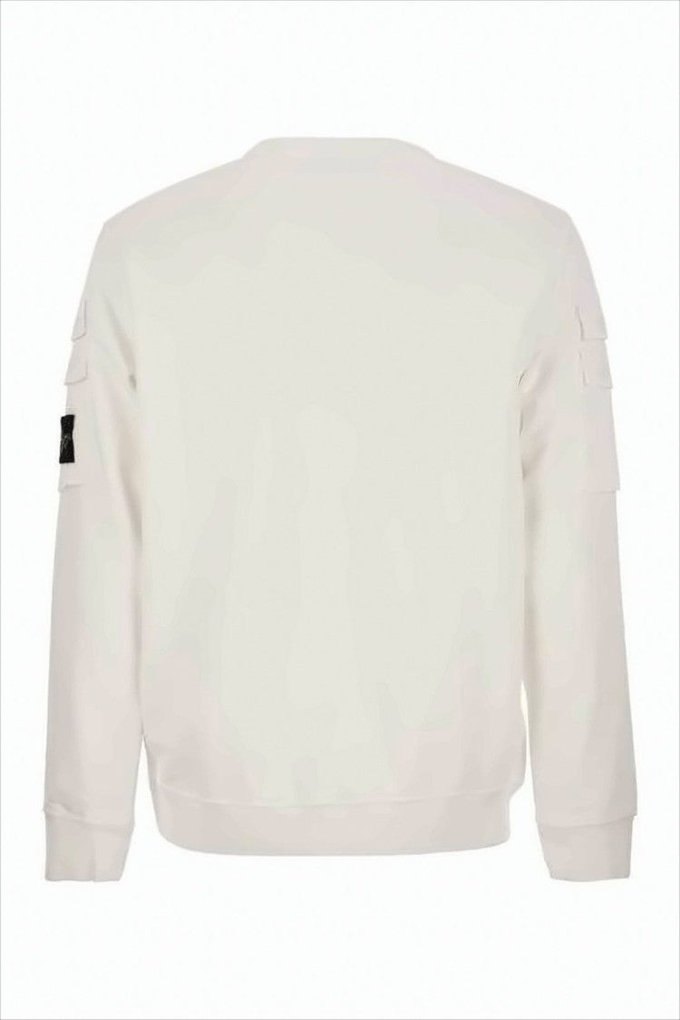 Stone Island Long-Sleeve Cotton T-Shirt With Shoulder Pocketspatch