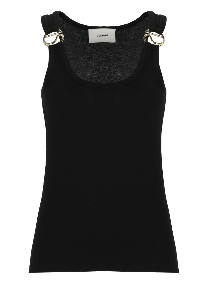Coperni Black Gold Hardware Top