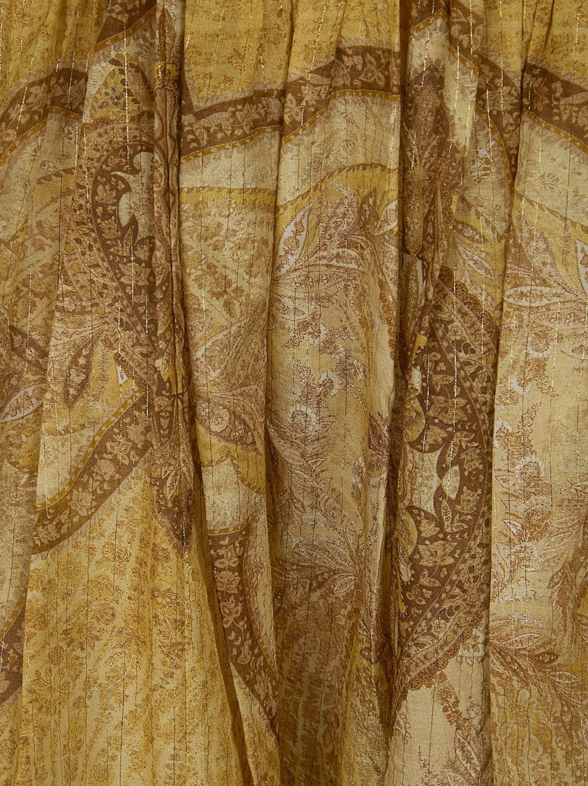 Zimmermann Paisley Patterned Maxi Skirt With Gathered Design