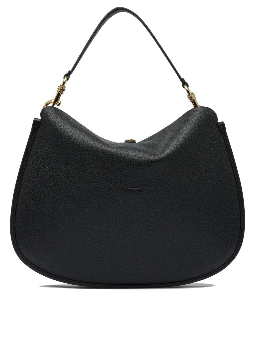 Etro Curved Leather Shoulder Bag