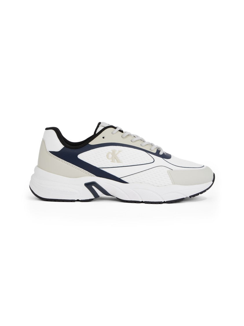 Calvin Klein White Sneakers With Navy Accents