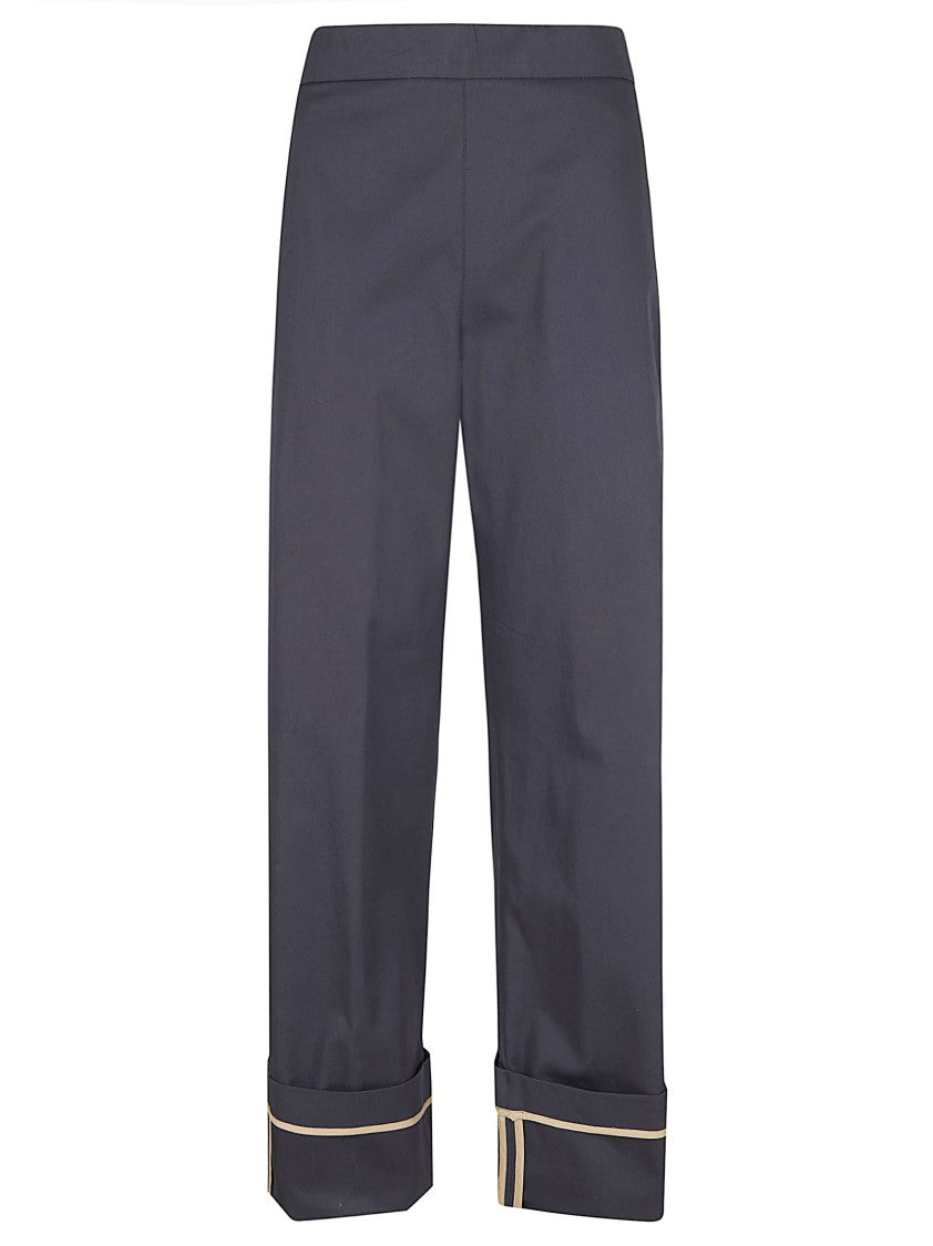 Herno Cropped Pants With Clean Front