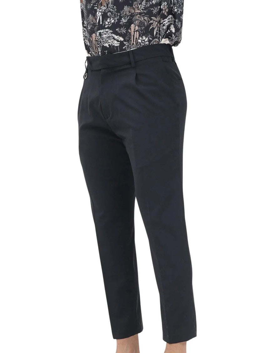 Golden Craft 1957 Black Wool-Blend Stretch Pants