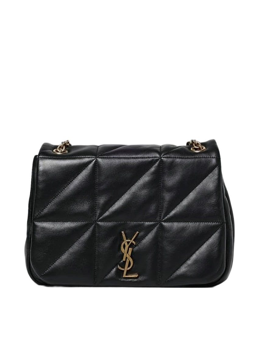 Saint Laurent Quilted Black Lambskin Crossbody Bag