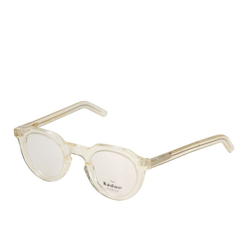 Kador Storiko Translucent Light Beige Rounded Sunglasses With Slim Arms