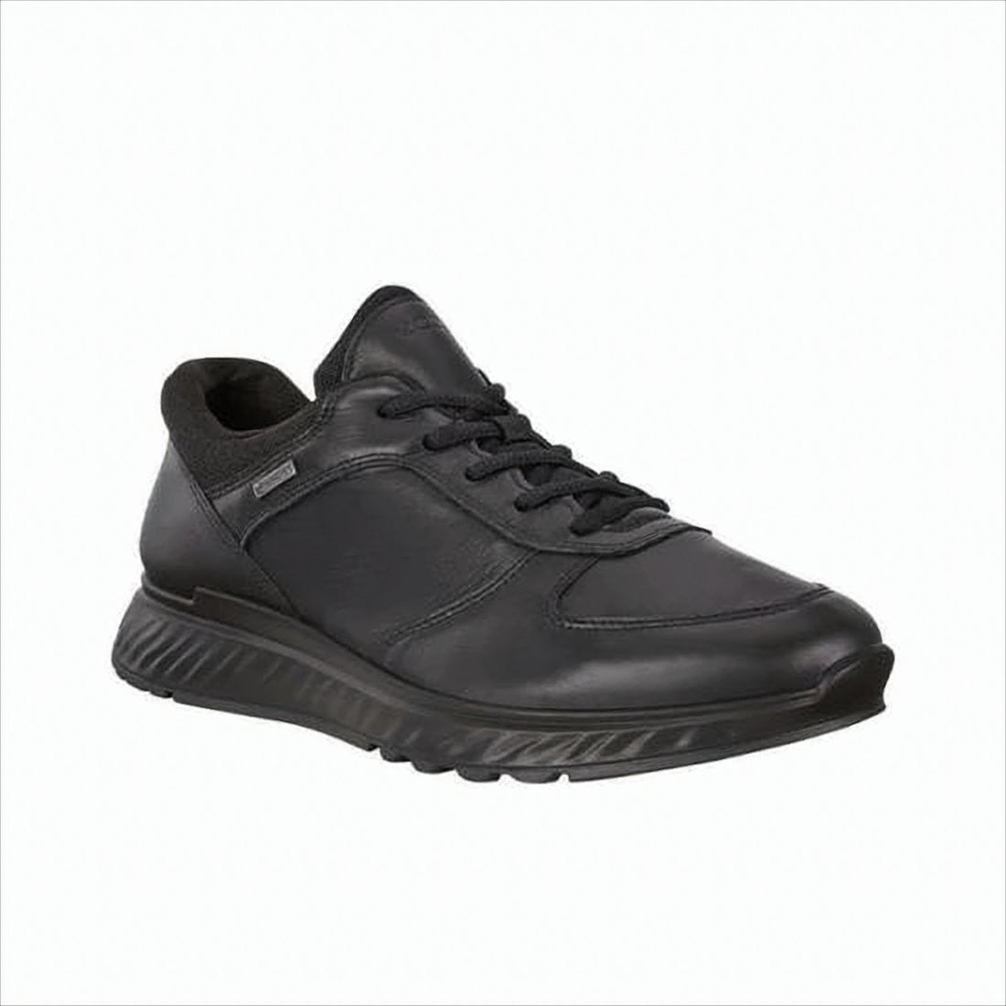 Ecco Minimalistic Leather Sneakers With Textured Rubber Sole