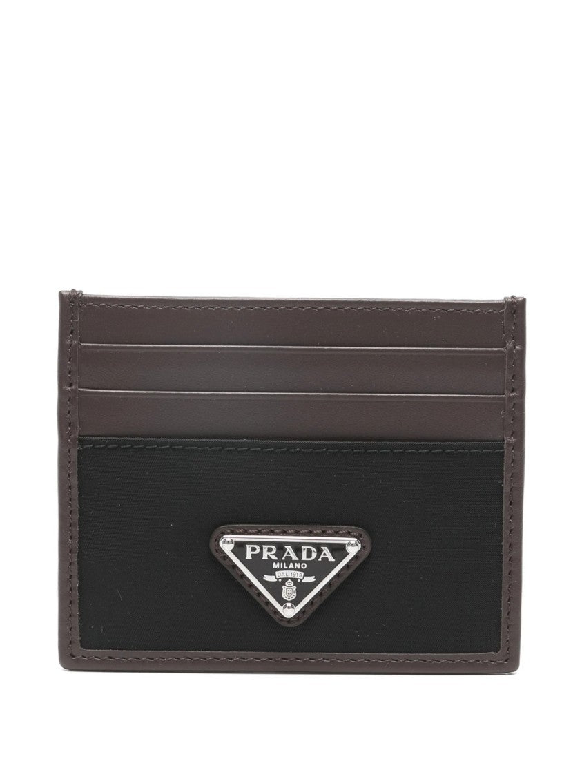 Prada Dark Brown/Black Portacarte Credit Card Cases