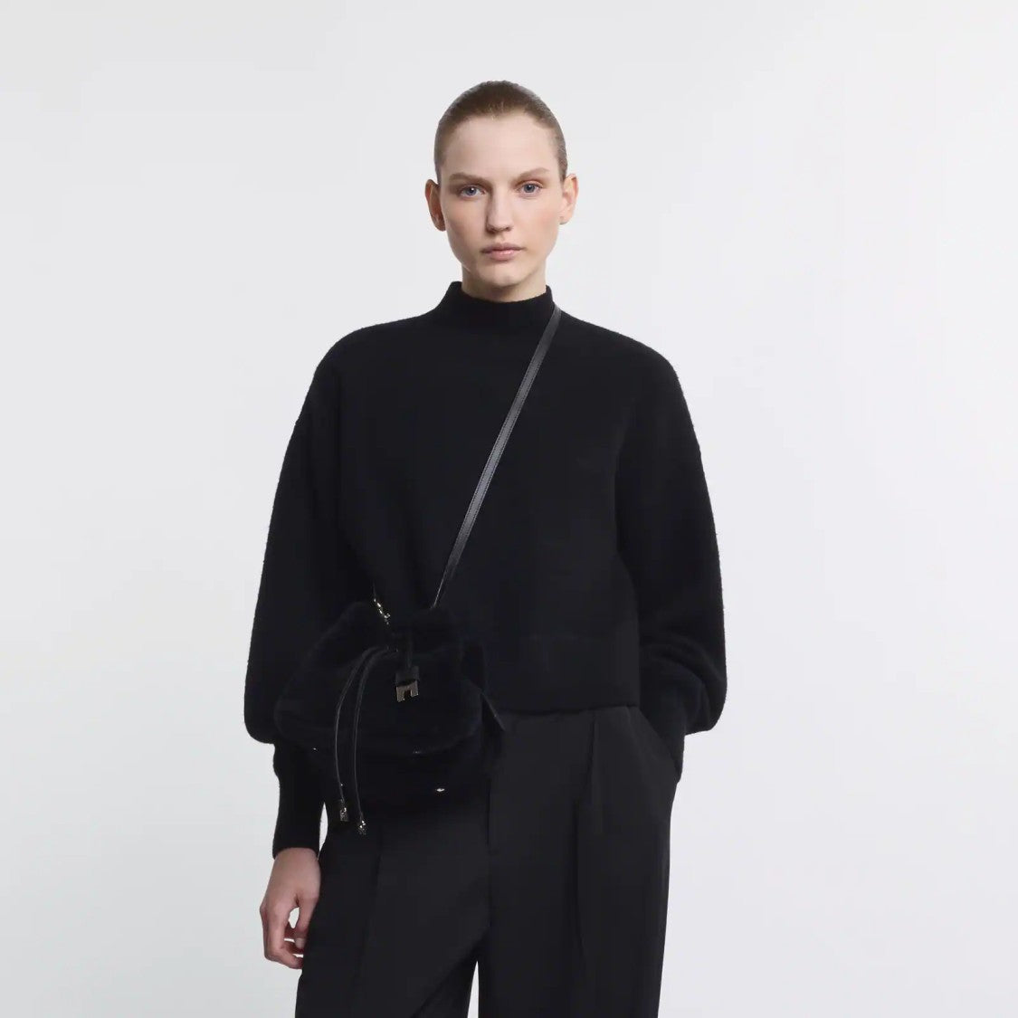 Hogan H01r Hocket Mini Shearling Shoulder Bag