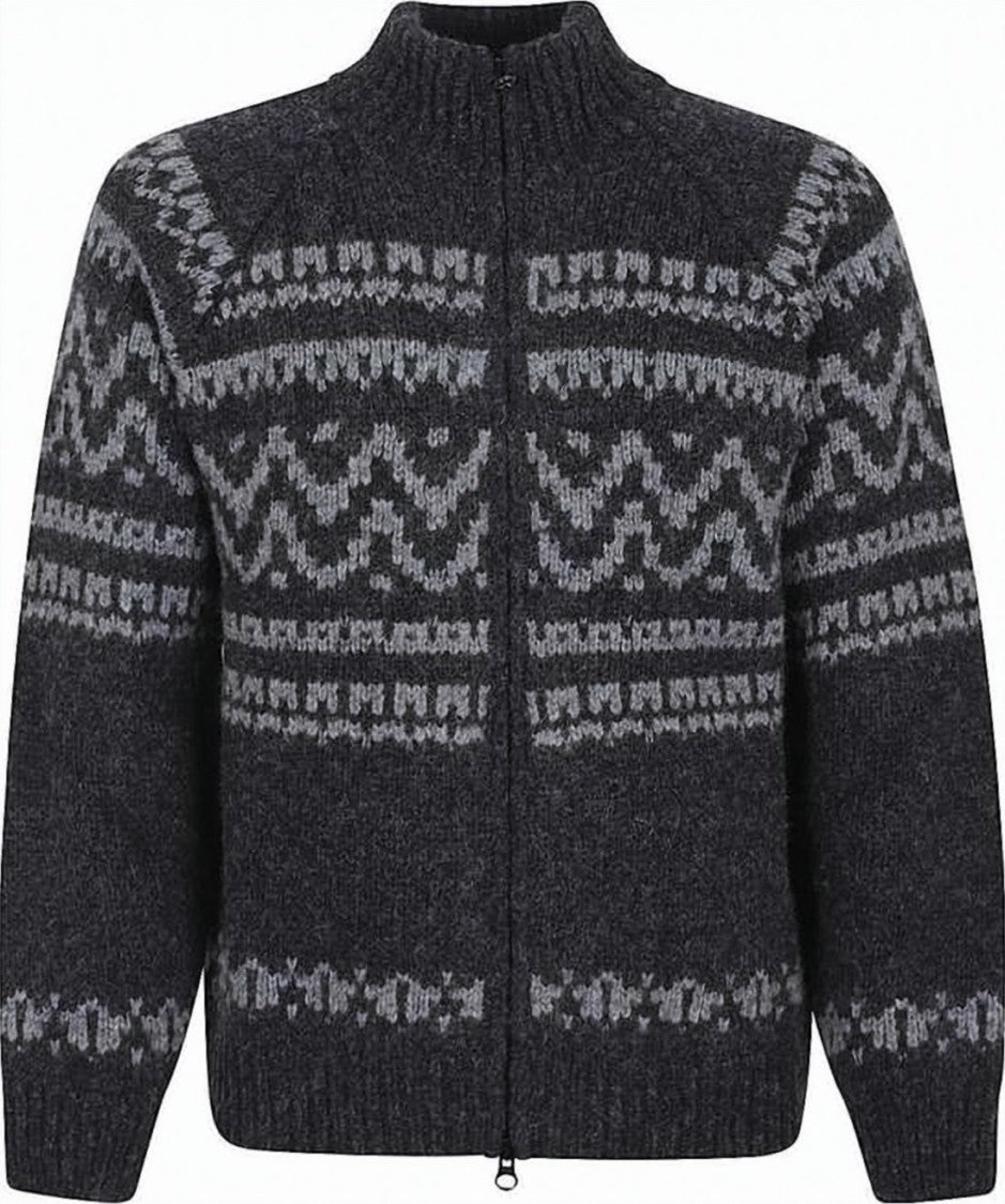 C.P. Company High Collar Knit Zip-Up Sweater