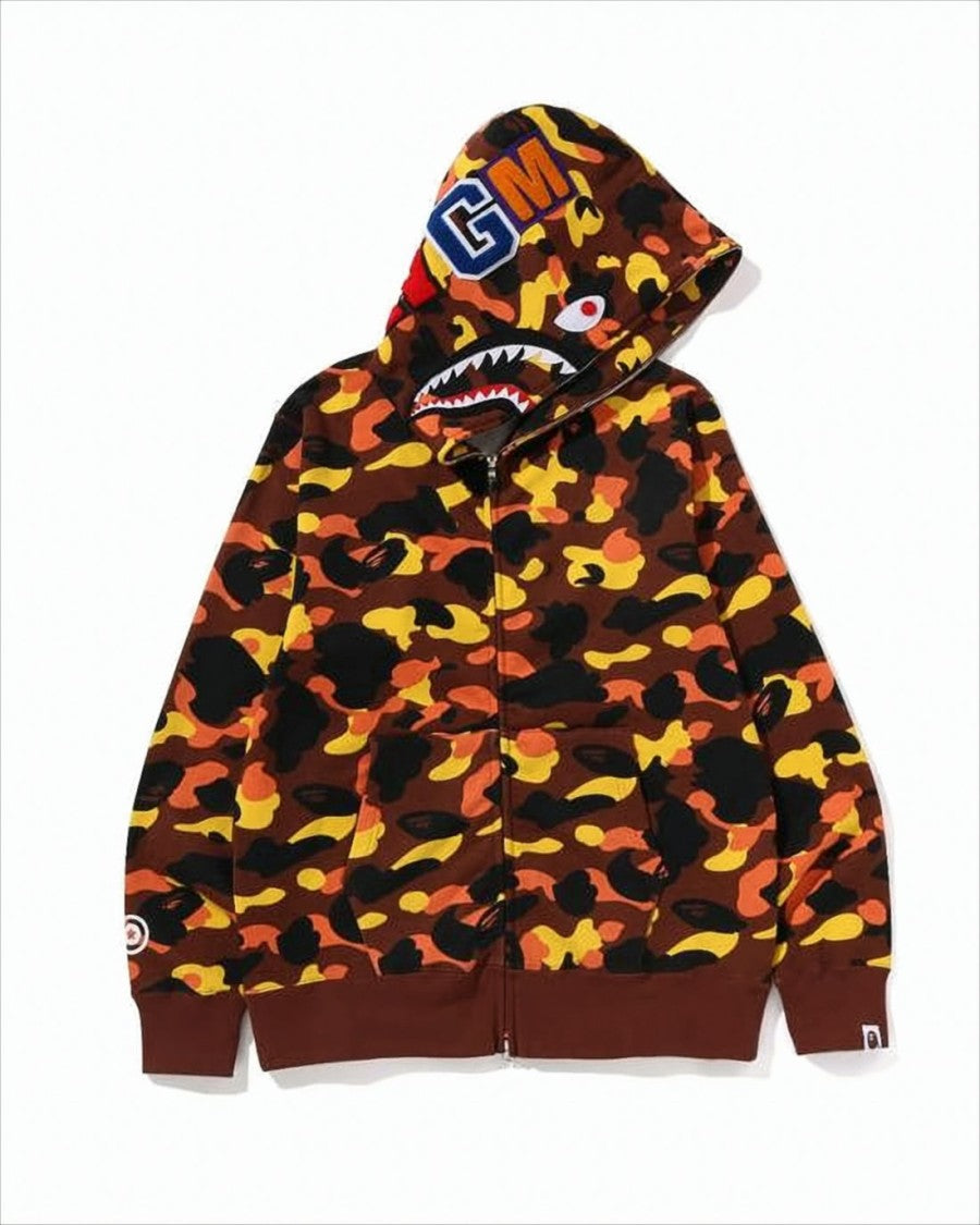 Bape Camouflage Print Bape Jacket With Hood