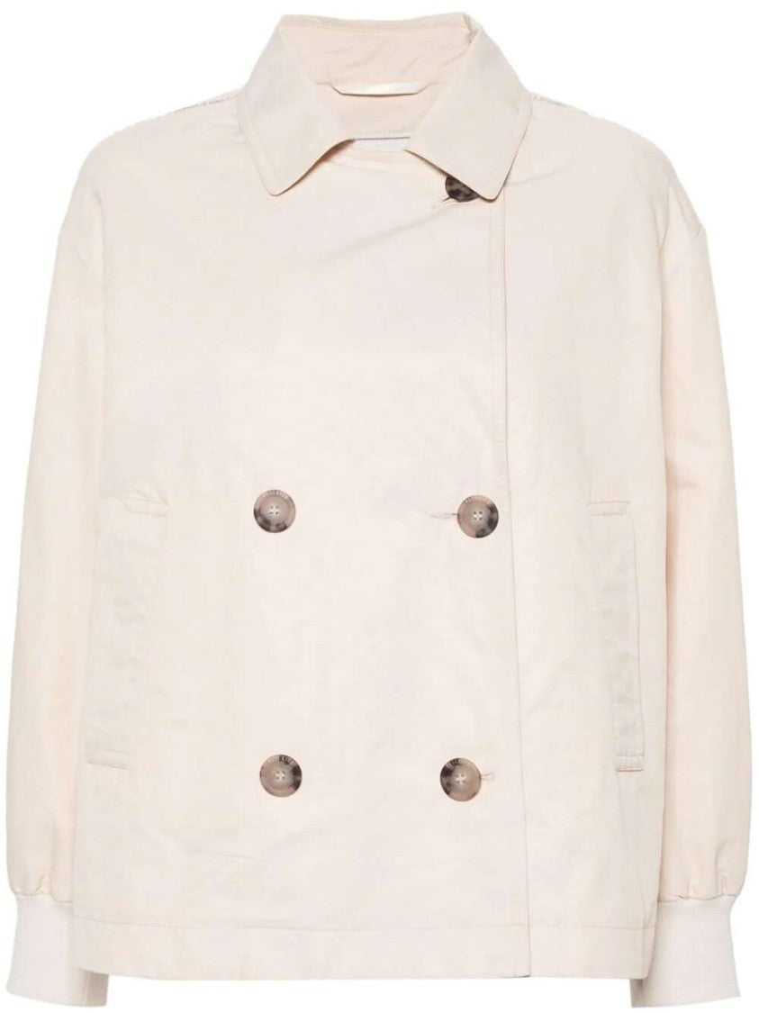 Peserico Double-Breasted Trench Jacket
