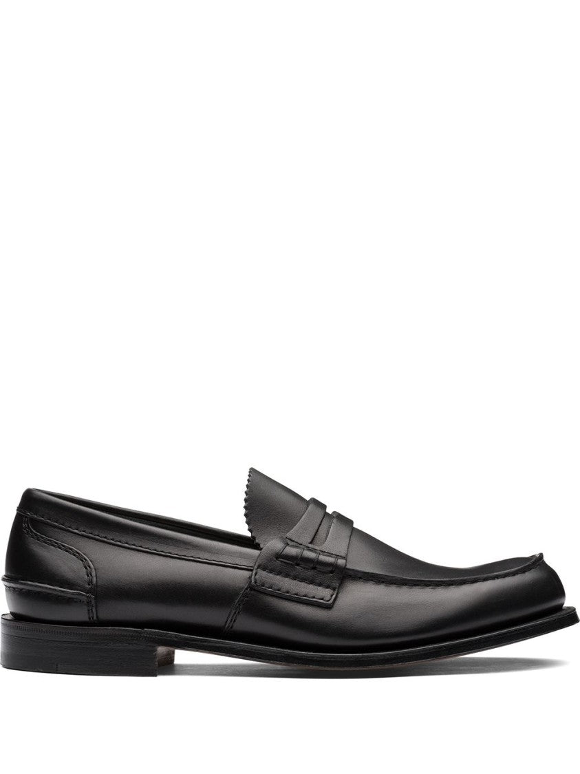 Church's Black Polished Leather Pembrey Penny Loafers