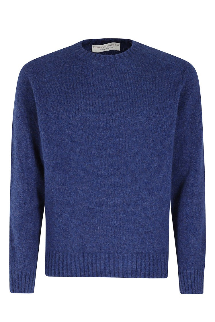 Filippo De Laurentiis Royal Blue Alpaca Blend Sweater