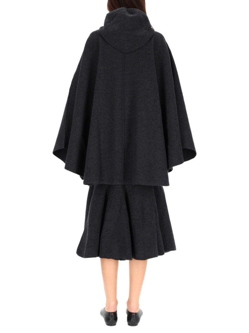 Bottega Veneta High-Neck Cashmere-Blend Cape Coat