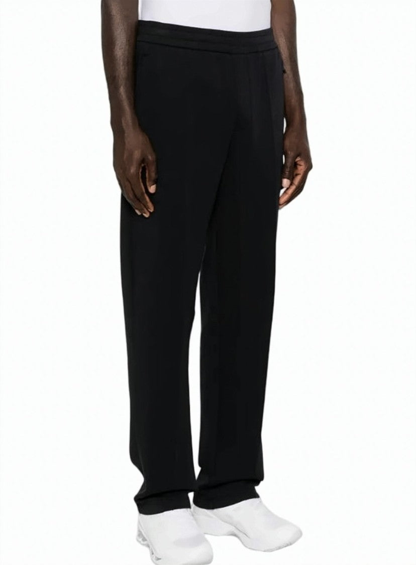 Emporio Armani Straight Technical Stretch Elastic Waist Trousers