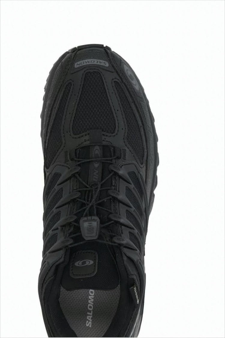 Salomon All-Black Sporty Sneakers With Breathable Mesh Panels