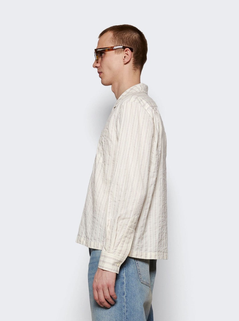 Bode Sail Shirt Off White And Lavender