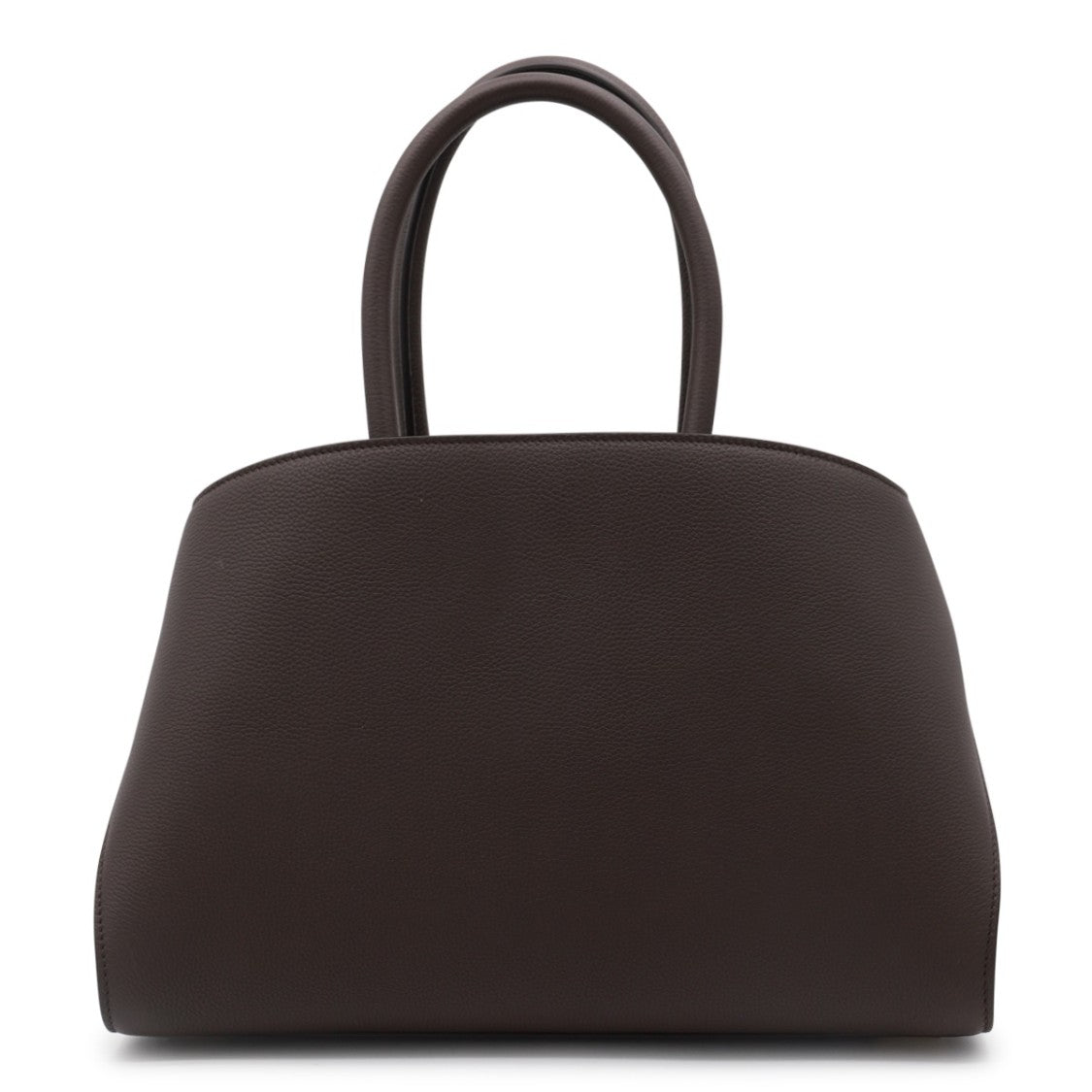 Ferragamo Dark Brown Leather Hug S Top Handle Bag
