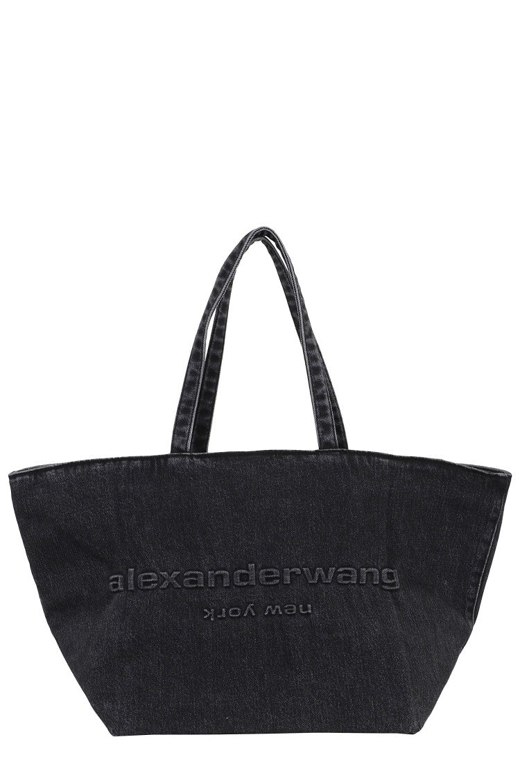 Alexander Wang Aged Denim Grey Punch Tote