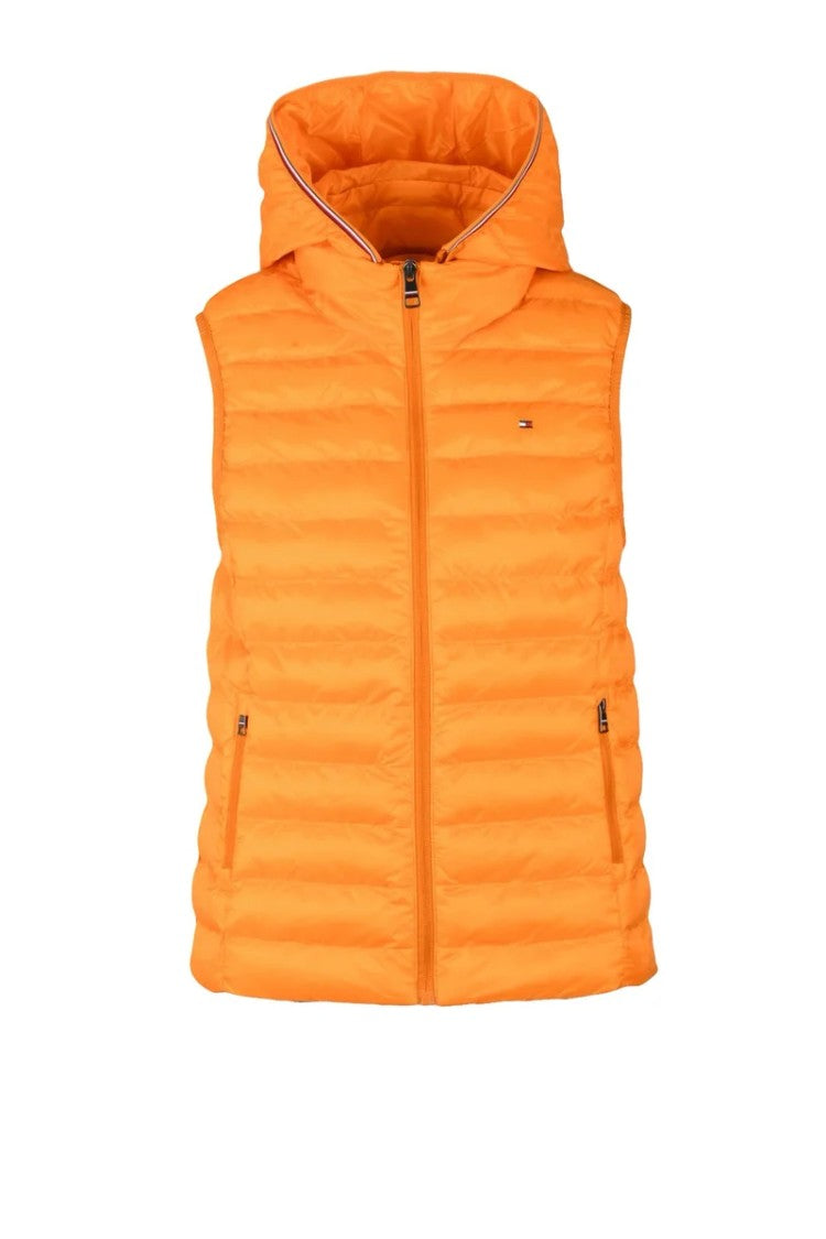 Tommy Hilfiger Orange Polyester Women's Padded Gilet