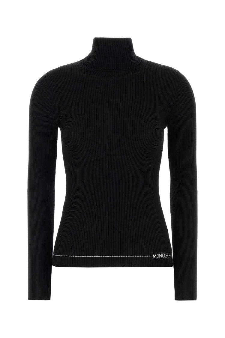 Moncler Black Wool T-Shirt