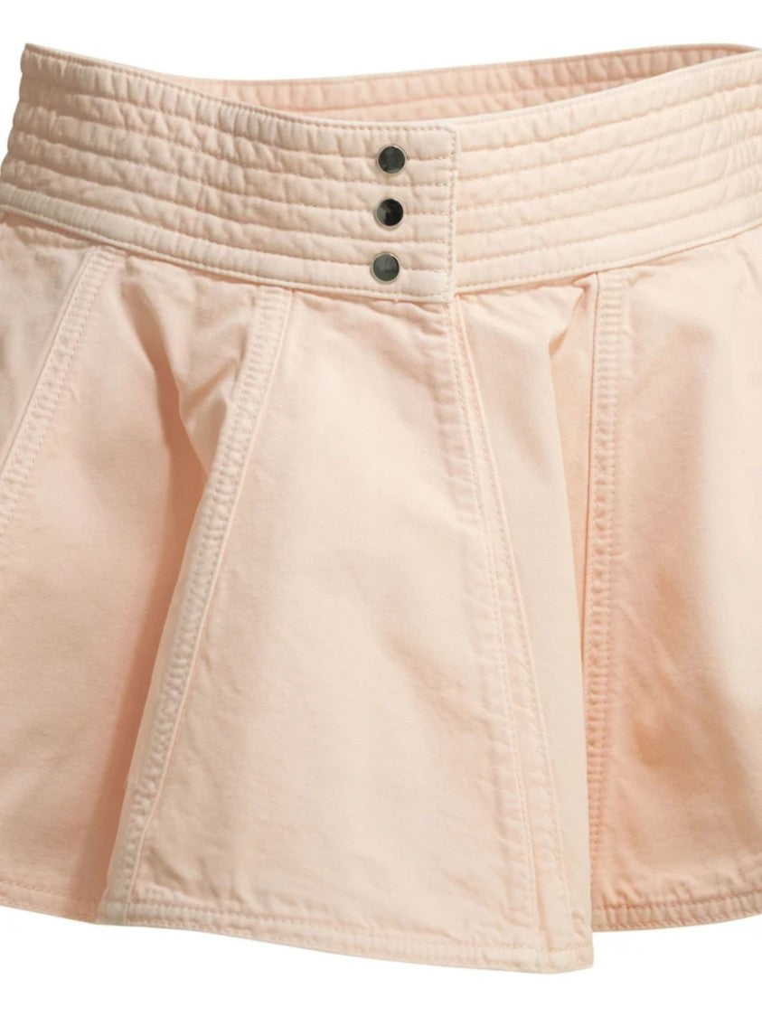 Alaïa Pink Cotton Peplum Mini Skirt