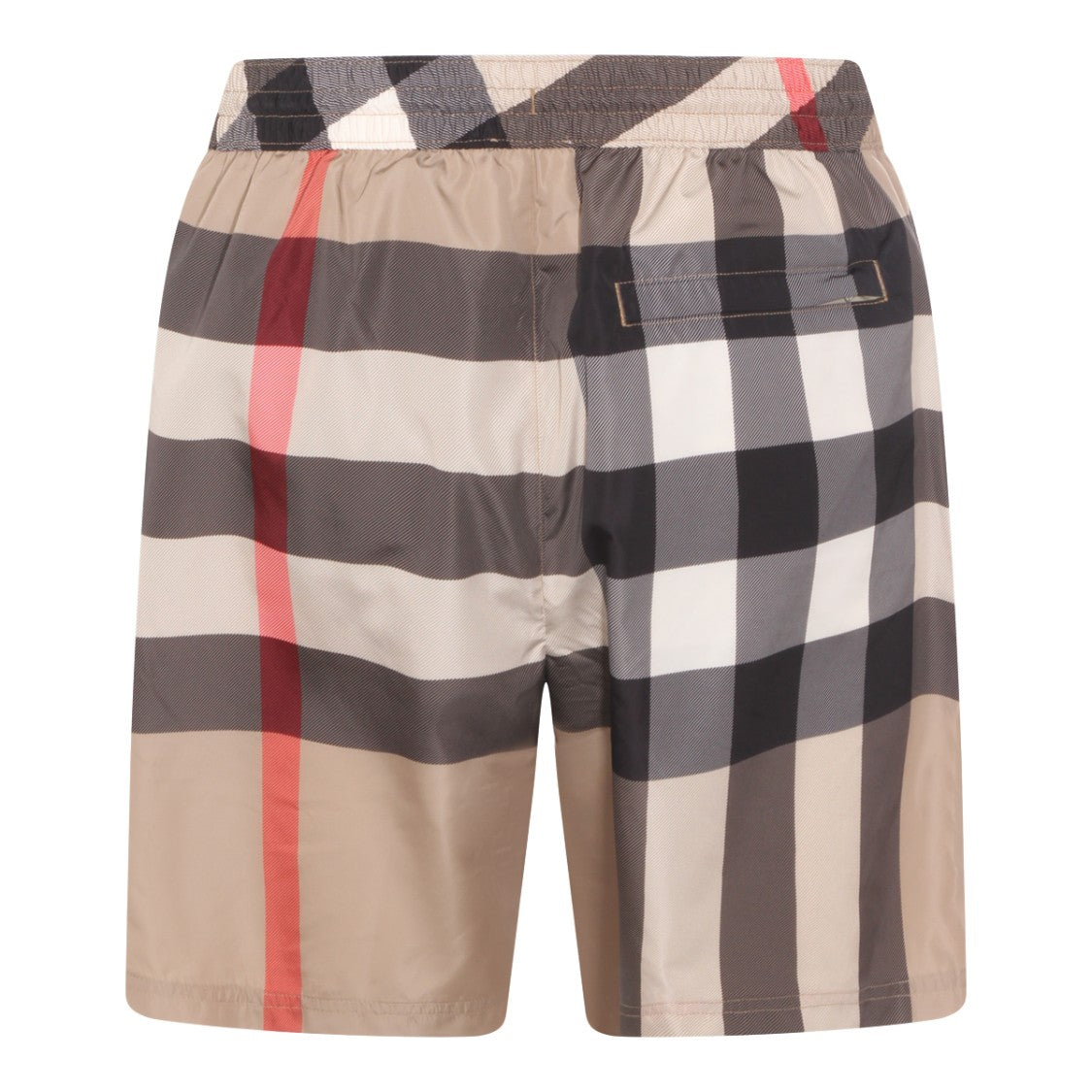Burberry Beige Signature Pattern Swim Shorts