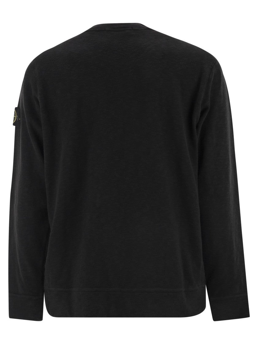 Stone Island Crewneck Sweatshirt With Badge