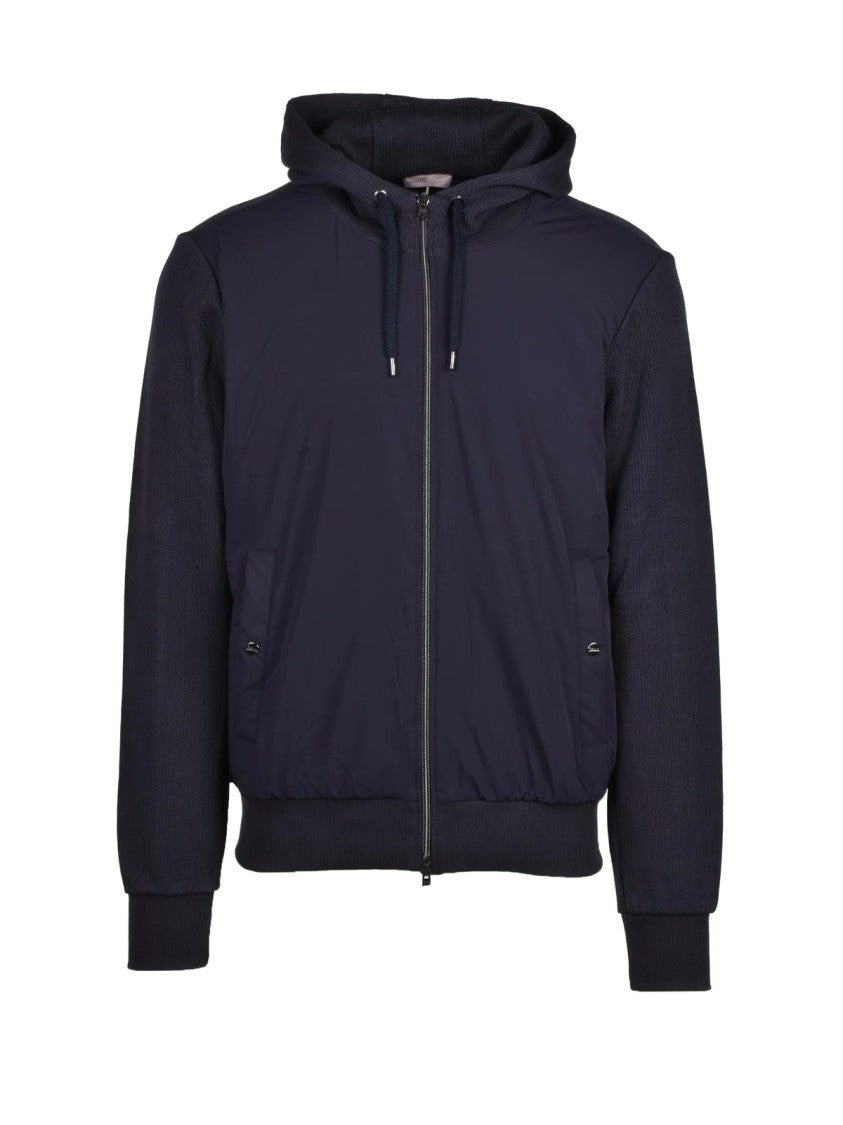 Herno Resort Resort Casual Jacket With Zip Closure And Ribbed Knit Details