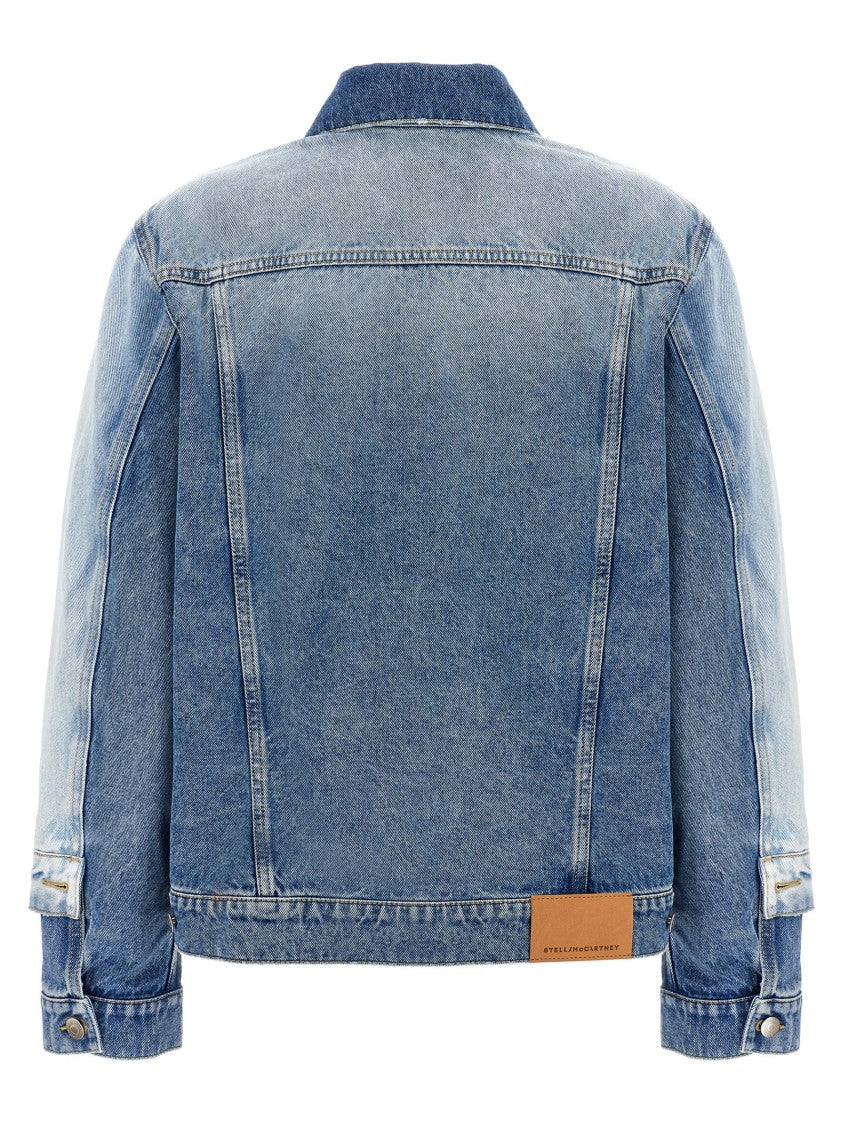 Stella Mccartney Two-Tone Cotton Denim Jacket