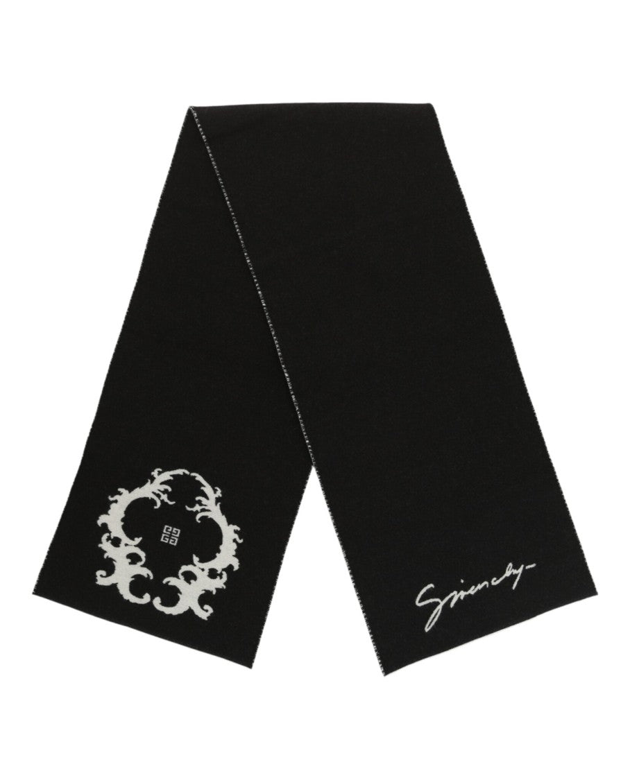 Givenchy Reversible Logo Wool Scarf
